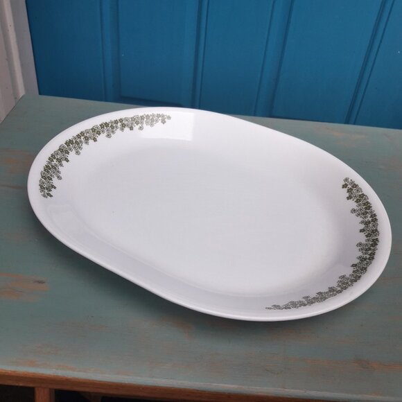 Tray Crazy Daisy Corelle Vintage Large Serving Tray Platter Dishes Ceramic - Picture 9 of 9